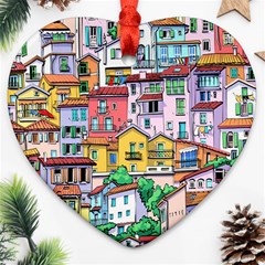 Menton Old Town France Ornament (heart) by Wegoenart