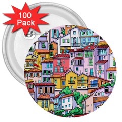 Menton Old Town France 3  Buttons (100 Pack)  by Wegoenart