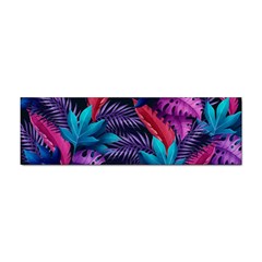 Background With Violet Blue Tropical Leaves Sticker Bumper (10 Pack)