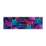 Background With Violet Blue Tropical Leaves Sticker Bumper (100 pack) Front