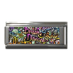 Graffiti Word Seamless Pattern Superlink Italian Charm (9mm)