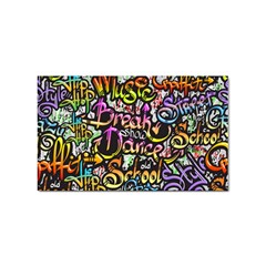 Graffiti Word Seamless Pattern Sticker Rectangular (100 Pack) by Wegoenart