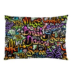 Graffiti Word Seamless Pattern Pillow Case by Wegoenart