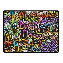 Graffiti Word Seamless Pattern Fleece Blanket (small) by Wegoenart