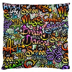 Graffiti Word Seamless Pattern Standard Flano Cushion Case (two Sides) by Wegoenart