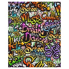 Graffiti Word Seamless Pattern Drawstring Bag (small) by Wegoenart