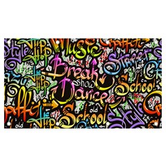 Graffiti Word Seamless Pattern Banner And Sign 7  X 4 