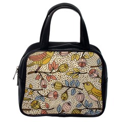 Seamless Pattern With Flower Bird Classic Handbag (one Side) by Wegoenart