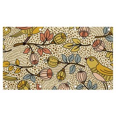 Seamless Pattern With Flower Bird Banner And Sign 7  X 4 