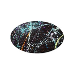 Abstract Colorful Texture Sticker (oval)