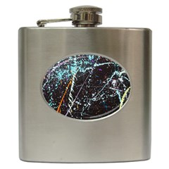 Abstract Colorful Texture Hip Flask (6 Oz) by Wegoenart