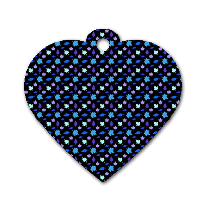 Electric Autumn  Dog Tag Heart (Two Sides)