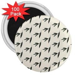 Minimalist Fall Of Leaves 3  Magnets (100 Pack) by ConteMonfrey