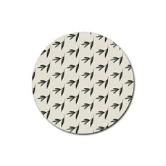 Minimalist Fall Of Leaves Rubber Coaster (round) by ConteMonfrey