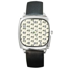 Minimalist Fall Of Leaves Square Metal Watch by ConteMonfrey