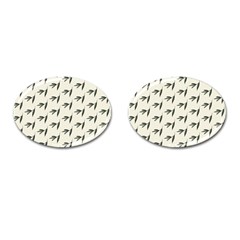 Minimalist Fall Of Leaves Cufflinks (oval) by ConteMonfrey