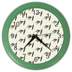 Minimalist Fall Of Leaves Color Wall Clock by ConteMonfrey