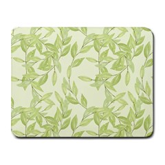 Watercolor Leaves On The Wall  Small Mousepad by ConteMonfrey