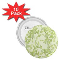 Watercolor Leaves On The Wall  1 75  Buttons (10 Pack) by ConteMonfrey