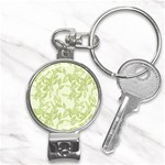 Watercolor Leaves On The Wall  Nail Clippers Key Chain Front