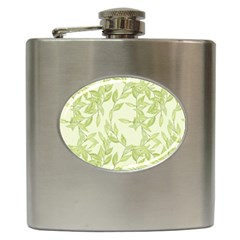 Watercolor Leaves On The Wall  Hip Flask (6 Oz) by ConteMonfrey