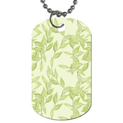 Watercolor Leaves On The Wall  Dog Tag (two Sides) by ConteMonfrey