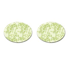 Watercolor Leaves On The Wall  Cufflinks (oval) by ConteMonfrey