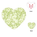 Watercolor Leaves On The Wall  Playing Cards Single Design (Heart) Front