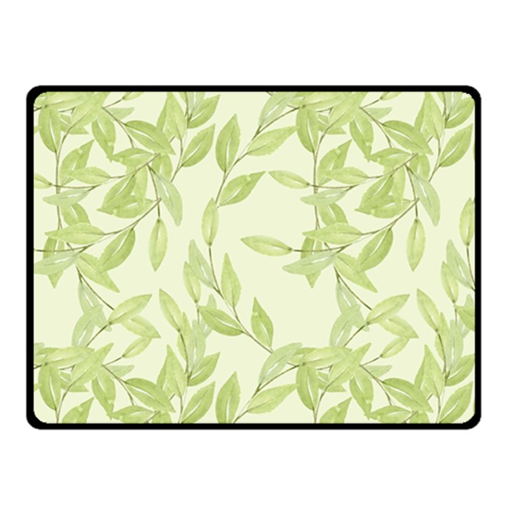 Watercolor Leaves On The Wall  Fleece Blanket (Small)