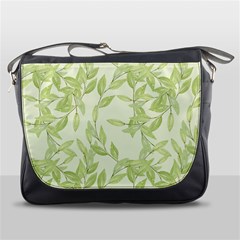 Watercolor Leaves On The Wall  Messenger Bag by ConteMonfrey