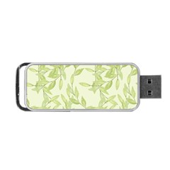 Watercolor Leaves On The Wall  Portable Usb Flash (two Sides) by ConteMonfrey