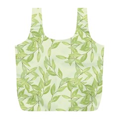 Watercolor Leaves On The Wall  Full Print Recycle Bag (l) by ConteMonfrey