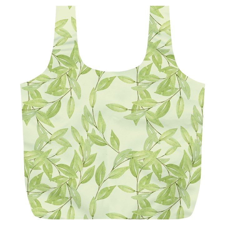 Watercolor Leaves On The Wall  Full Print Recycle Bag (XL)