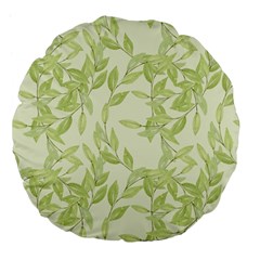 Watercolor Leaves On The Wall  Large 18  Premium Flano Round Cushions by ConteMonfrey