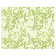 Watercolor Leaves On The Wall  Double Sided Flano Blanket (medium)  by ConteMonfrey