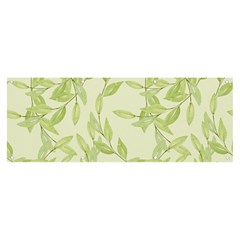 Watercolor Leaves On The Wall  Banner And Sign 8  X 3  by ConteMonfrey