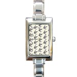 Minimalist Leaves Rectangle Italian Charm Watch Front