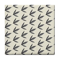 Minimalist Leaves Tile Coaster by ConteMonfrey