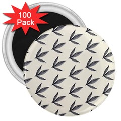 Minimalist Leaves 3  Magnets (100 pack)