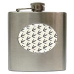 Minimalist Leaves Hip Flask (6 oz) Front