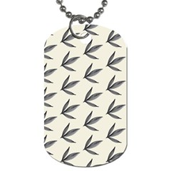 Minimalist Leaves Dog Tag (two Sides) by ConteMonfrey