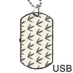 Minimalist Leaves Dog Tag USB Flash (Two Sides) Front