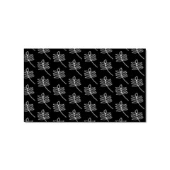 Black Cute Leaves Sticker (rectangular) by ConteMonfrey