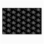 Black Cute Leaves Postcards 5  x 7  (Pkg of 10) Front