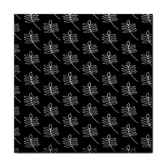 Black Cute Leaves Face Towel by ConteMonfrey