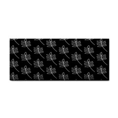 Black Cute Leaves Hand Towel by ConteMonfrey