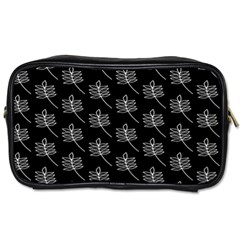 Black Cute Leaves Toiletries Bag (two Sides) by ConteMonfrey