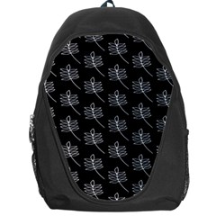 Black Cute Leaves Backpack Bag by ConteMonfrey