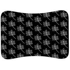 Black Cute Leaves Velour Seat Head Rest Cushion by ConteMonfrey