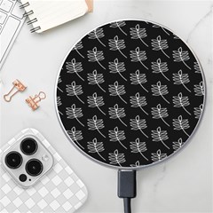 Black Cute Leaves Wireless Charger by ConteMonfrey